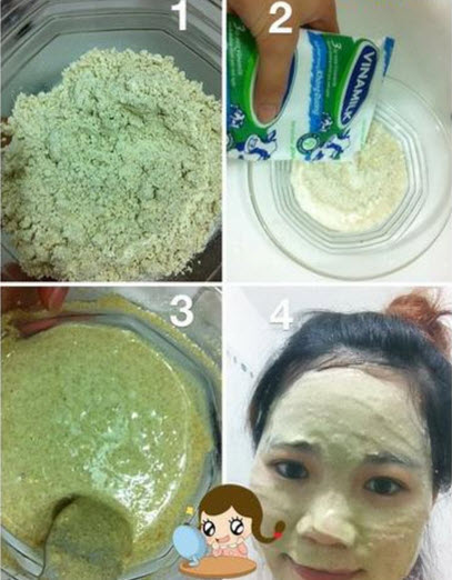 Cách làm kem trắng da mặt và trị mụn bằng bột đậu xanh